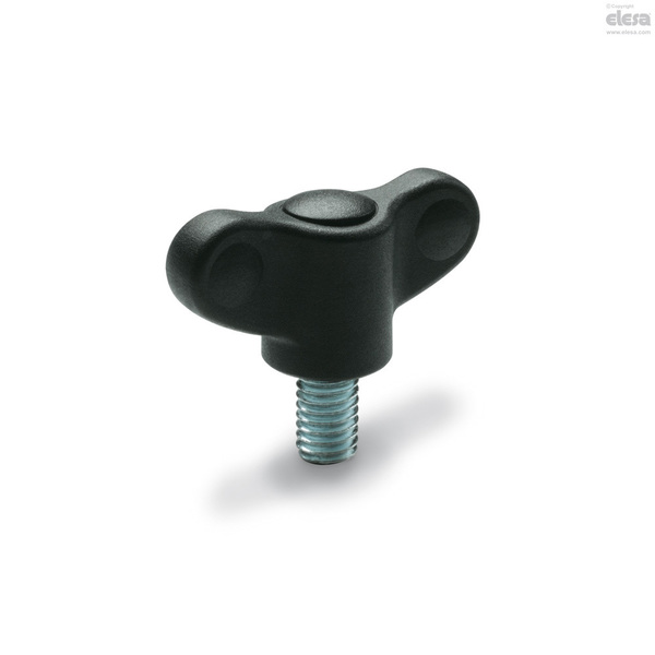 Elesa Thumb Screw, 5/16"-18 Thread Size, Wing, Zinc Plated Steel, 0.83 in Head Ht, 1-1/4 in Lg CWN-p (inch sizes)